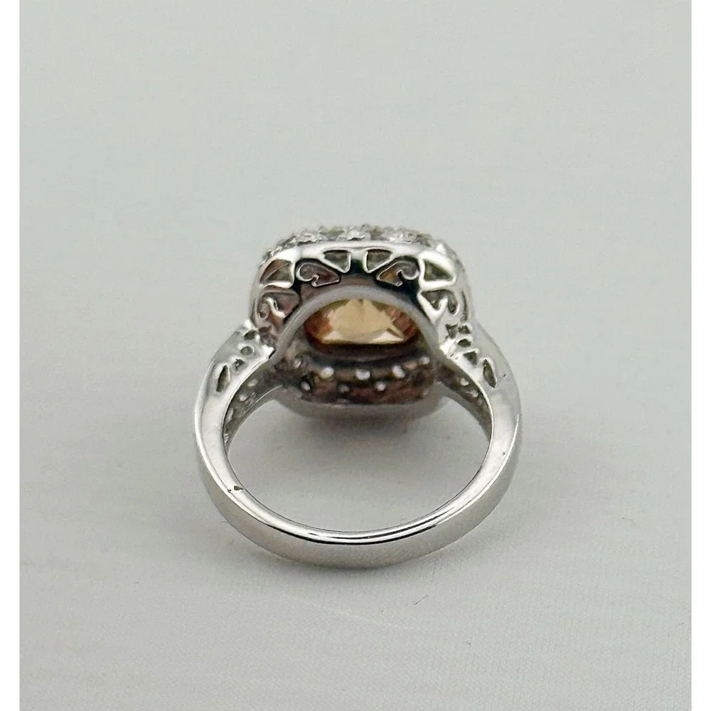 Premier Designs Vintage Peach Champagne Cocktail Ring In Size 8